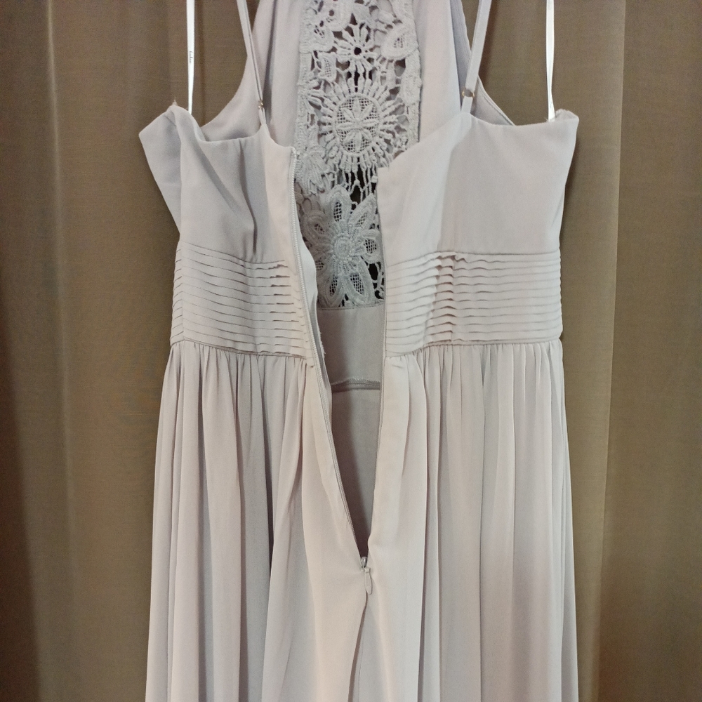 Lulu's Cherish The Night Grey Lace Maxi Dress XL - Picture 8 of 8